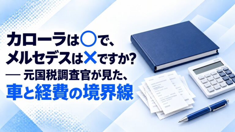 カローラは○で、メルセデスは×ですか? ― 元国税調査官が見た、車と経費の境界線