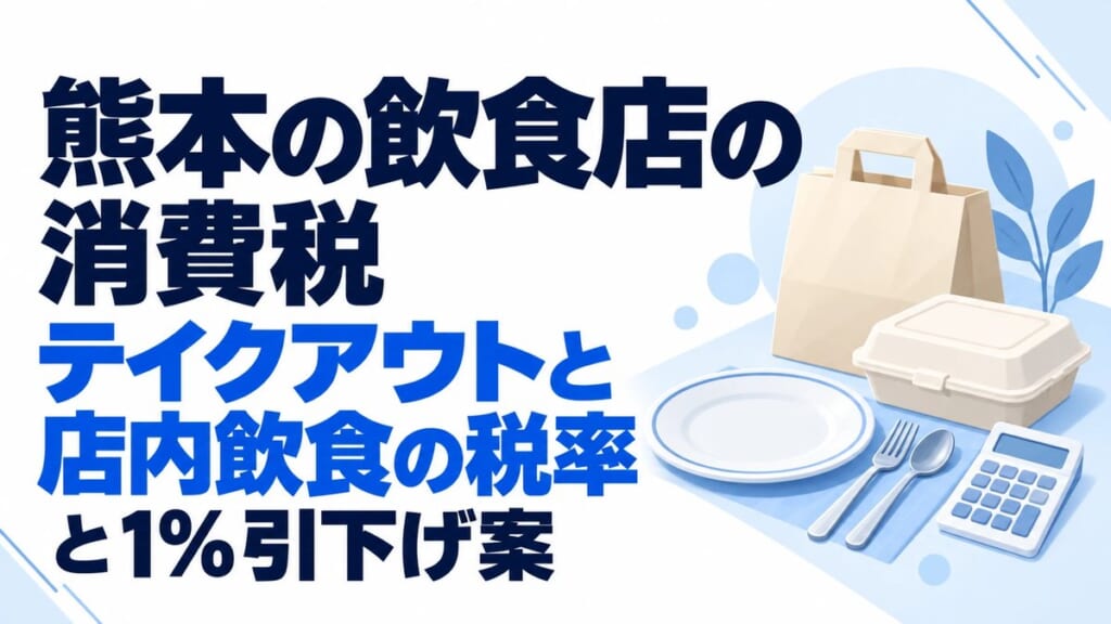 熊本の飲食店の消費税｜テイクアウトと店内飲食の税率と1%引下げ案